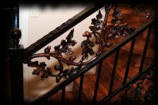 Stairwell railing built for a home